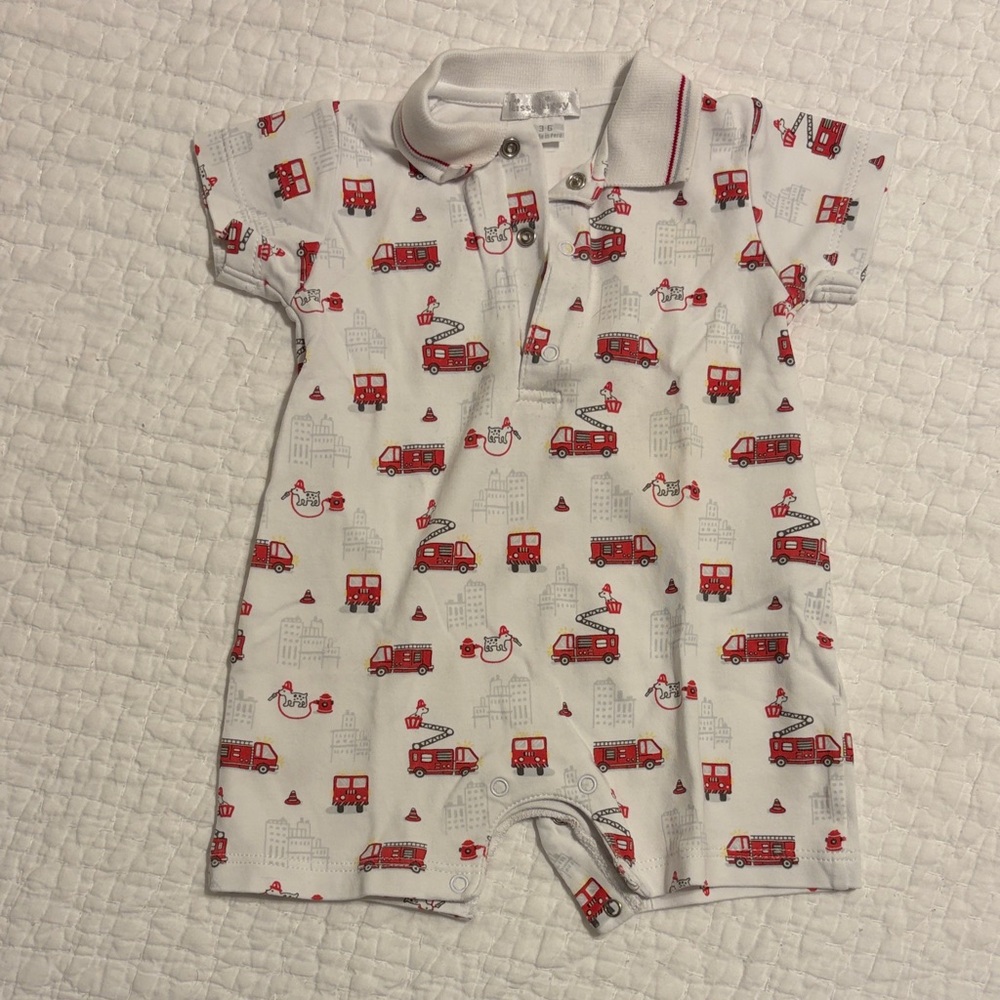 Kissy Kissy Firetruck Baby Romper